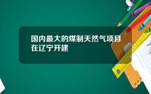 国内最大的煤制天然气项目在辽宁开建