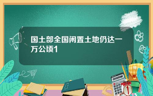 国土部全国闲置土地仍达一万公顷1