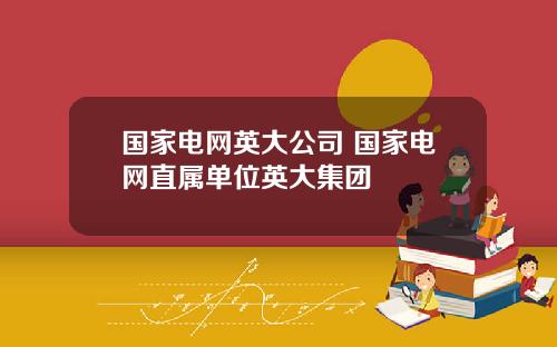 国家电网英大公司 国家电网直属单位英大集团