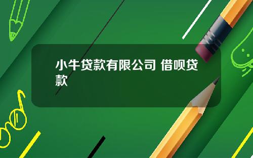 小牛贷款有限公司 借呗贷款
