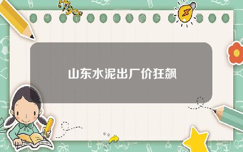 山东水泥出厂价狂飙