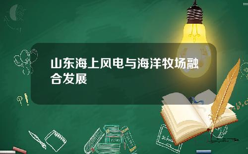 山东海上风电与海洋牧场融合发展