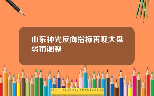 山东神光反向指标再现大盘弱市调整
