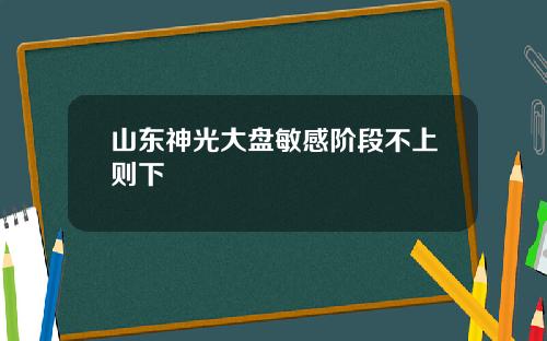 山东神光大盘敏感阶段不上则下