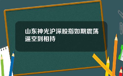 山东神光沪深股指如期震荡逼空到相持