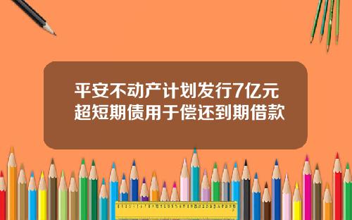 平安不动产计划发行7亿元超短期债用于偿还到期借款