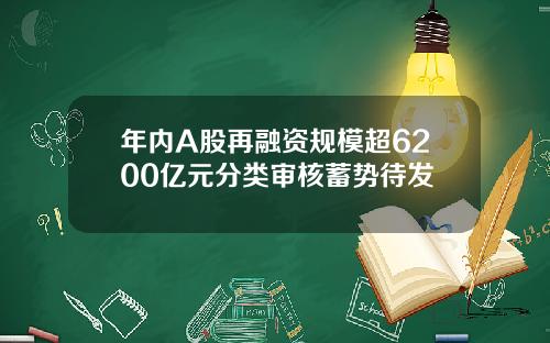 年内A股再融资规模超6200亿元分类审核蓄势待发