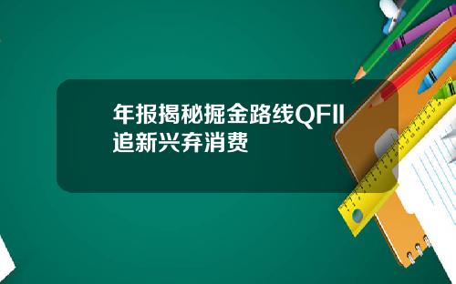 年报揭秘掘金路线QFII追新兴弃消费