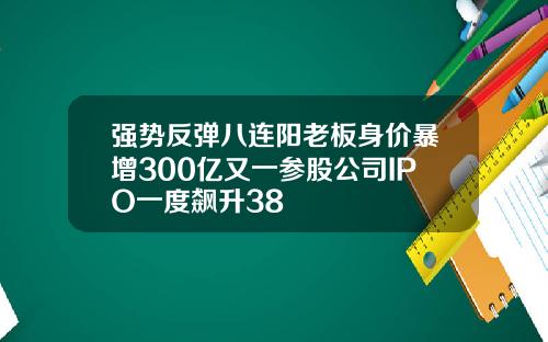 强势反弹八连阳老板身价暴增300亿又一参股公司IPO一度飙升38