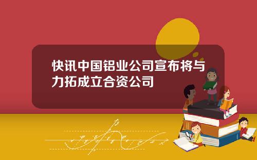快讯中国铝业公司宣布将与力拓成立合资公司