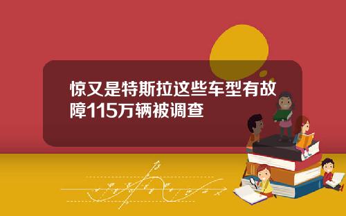 惊又是特斯拉这些车型有故障115万辆被调查
