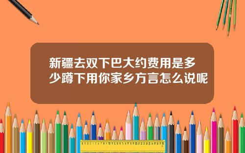 新疆去双下巴大约费用是多少蹲下用你家乡方言怎么说呢