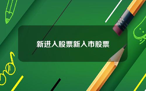 新进入股票新入市股票