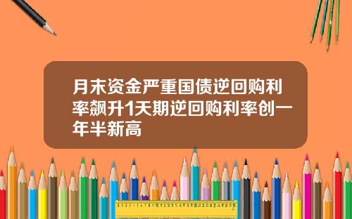 月末资金严重国债逆回购利率飙升1天期逆回购利率创一年半新高