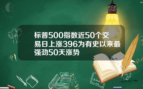 标普500指数近50个交易日上涨396为有史以来最强劲50天涨势