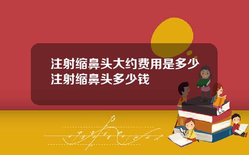 注射缩鼻头大约费用是多少注射缩鼻头多少钱