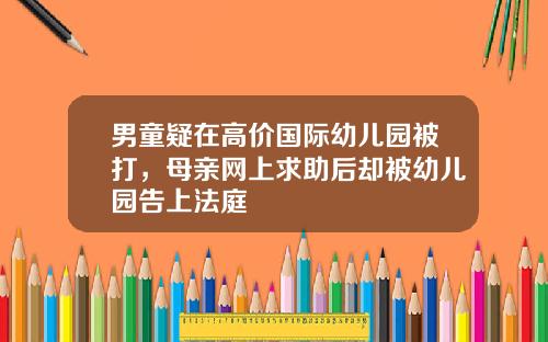男童疑在高价国际幼儿园被打,母亲网上求助后却被幼儿园告上法庭