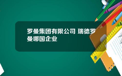 罗曼集团有限公司 瑞德罗曼哪国企业
