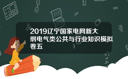 2019辽宁国家电网新大纲电气类公共与行业知识模拟卷五