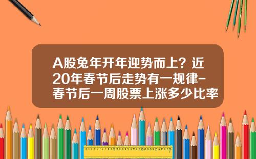 A股兔年开年迎势而上？近20年春节后走势有一规律-春节后一周股票上涨多少比率