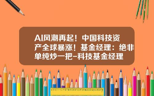 AI风潮再起！中国科技资产全球暴涨！基金经理：绝非单纯炒一把-科技基金经理