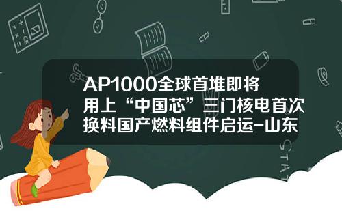 AP1000全球首堆即将用上“中国芯”三门核电首次换料国产燃料组件启运-山东核电有限公司2014年信用评级