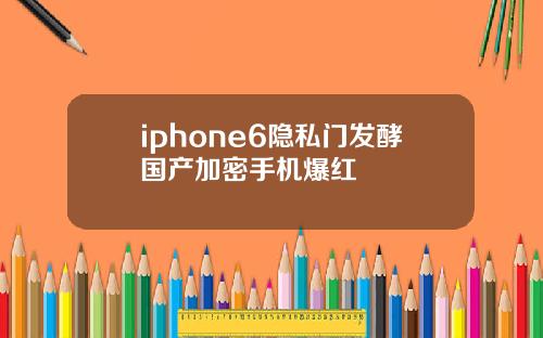 iphone6隐私门发酵国产加密手机爆红