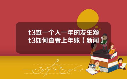 t3查一个人一年的发生额t3如何查看上年账【新闻】