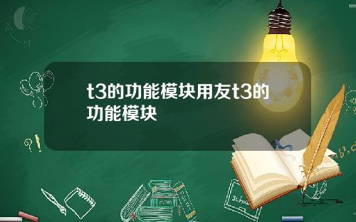 t3的功能模块用友t3的功能模块