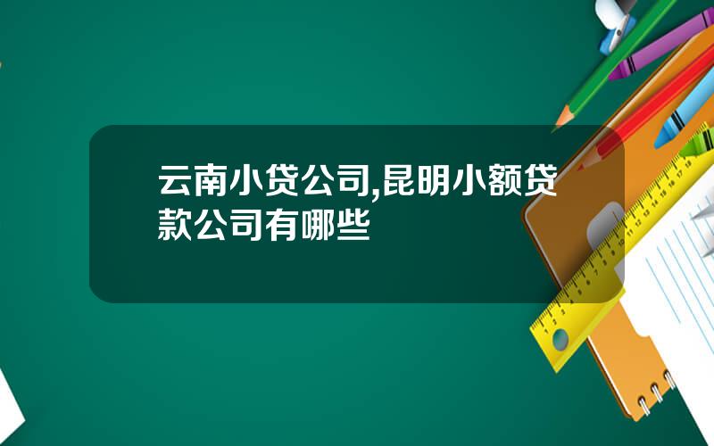 云南小贷公司,昆明小额贷款公司有哪些