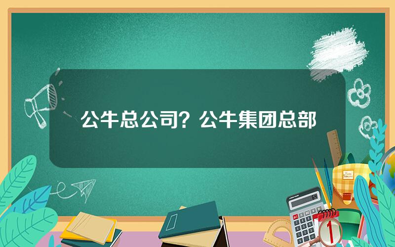 公牛总公司？公牛集团总部