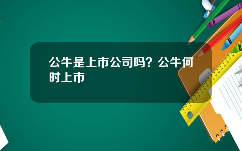 公牛是上市公司吗？公牛何时上市