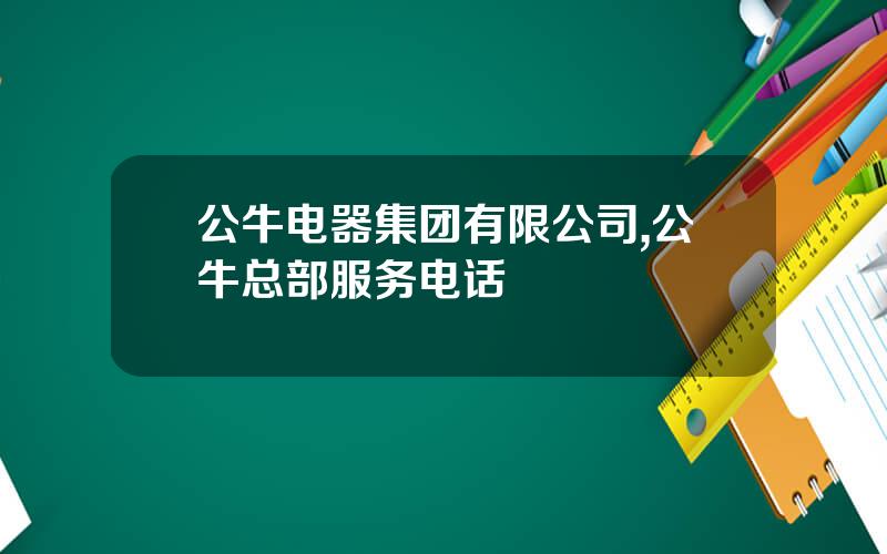 公牛电器集团有限公司,公牛总部服务电话