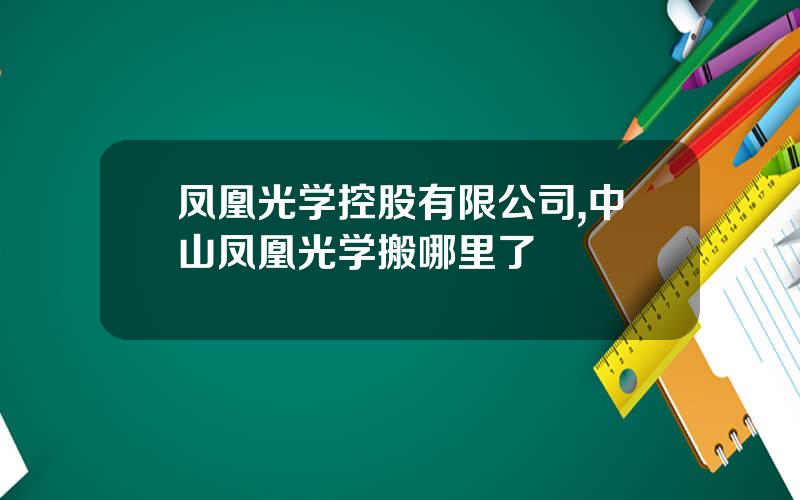凤凰光学控股有限公司,中山凤凰光学搬哪里了