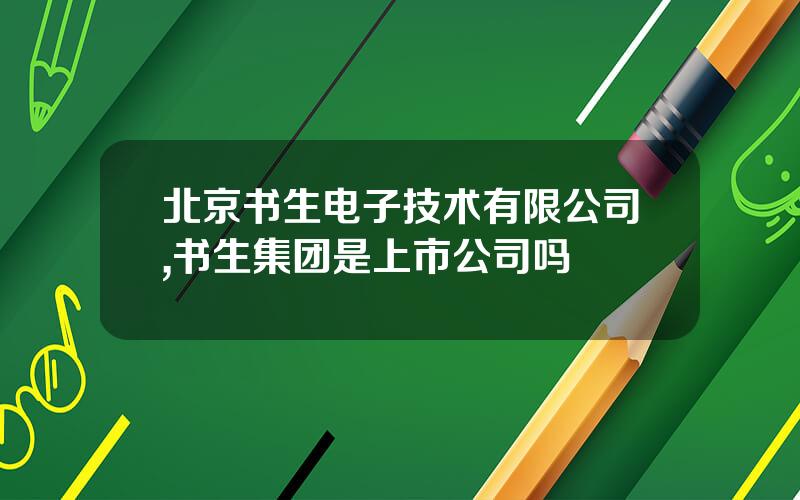 北京书生电子技术有限公司,书生集团是上市公司吗