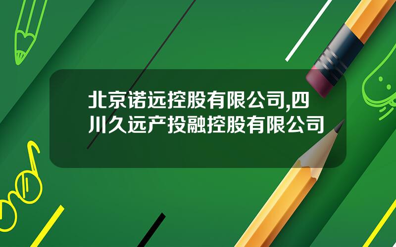 北京诺远控股有限公司,四川久远产投融控股有限公司
