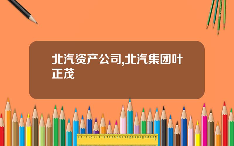 北汽资产公司,北汽集团叶正茂