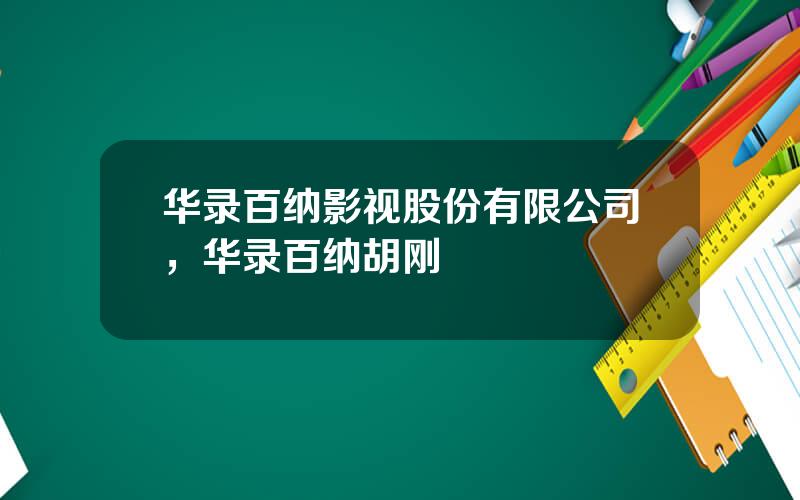 华录百纳影视股份有限公司，华录百纳胡刚
