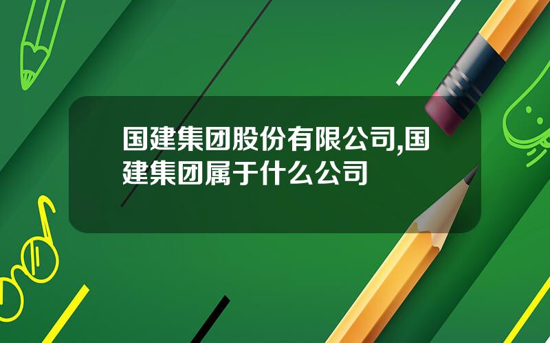 国建集团股份有限公司,国建集团属于什么公司