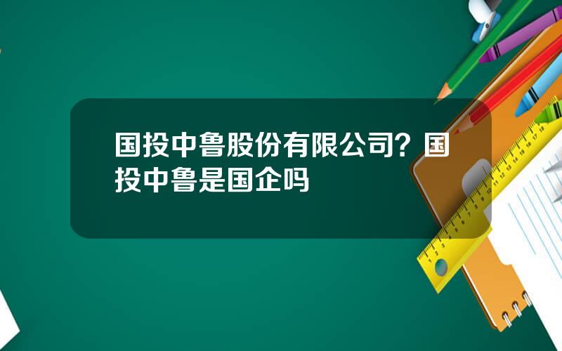 国投中鲁股份有限公司？国投中鲁是国企吗