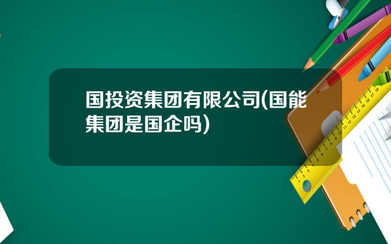 国投资集团有限公司(国能集团是国企吗)