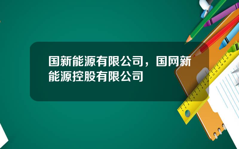 国新能源有限公司，国网新能源控股有限公司