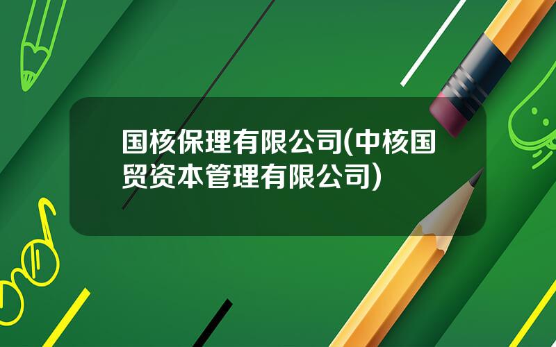 国核保理有限公司(中核国贸资本管理有限公司)