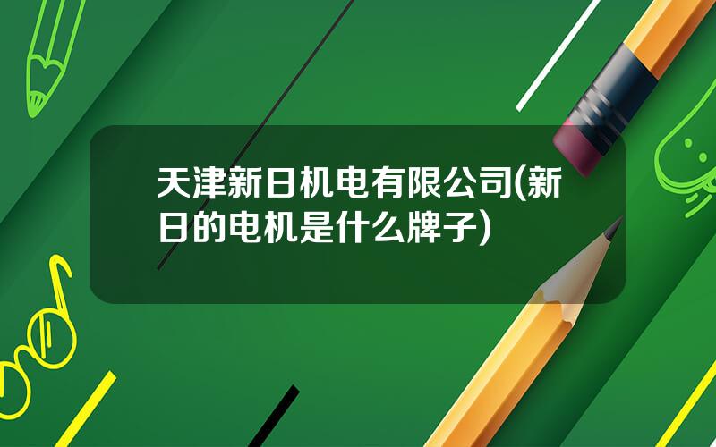 天津新日机电有限公司(新日的电机是什么牌子)