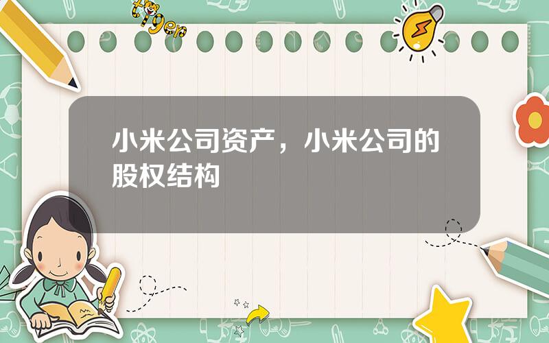 小米公司资产，小米公司的股权结构