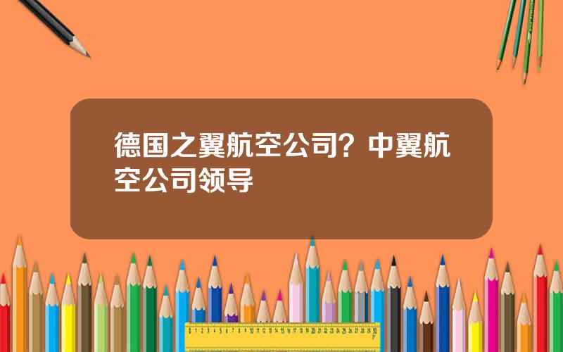 德国之翼航空公司？中翼航空公司领导