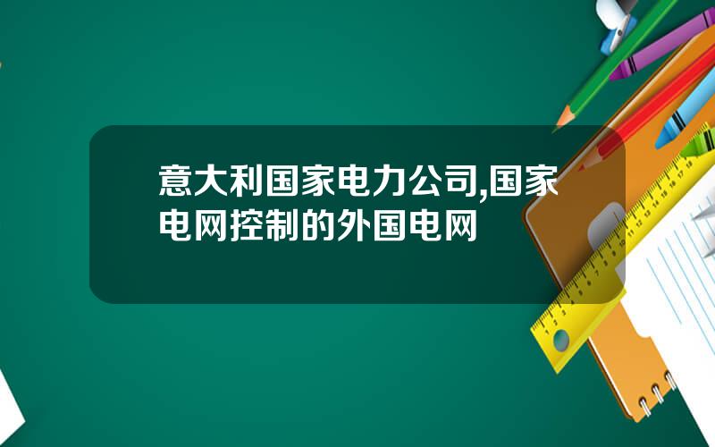 意大利国家电力公司,国家电网控制的外国电网