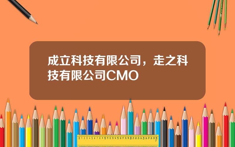 成立科技有限公司，走之科技有限公司CMO