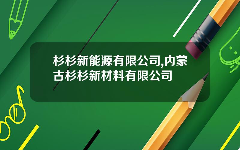 杉杉新能源有限公司,内蒙古杉杉新材料有限公司
