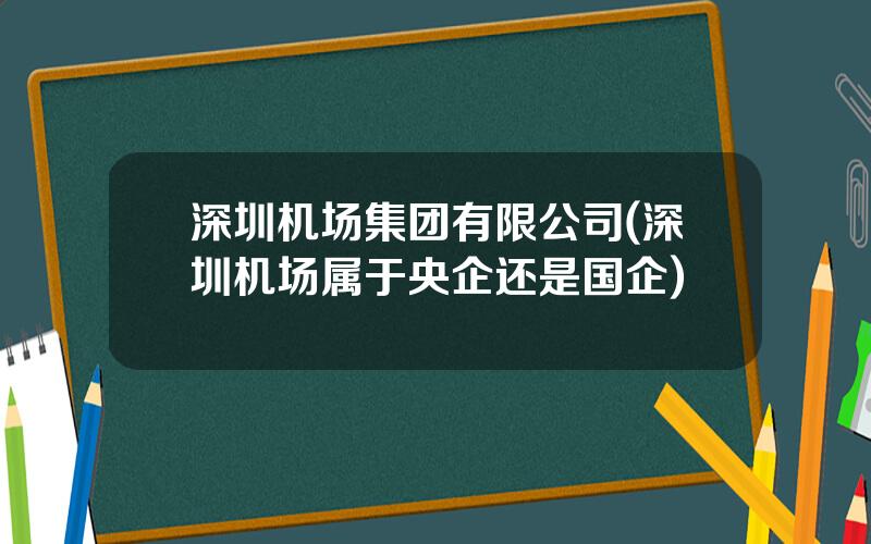 深圳机场集团有限公司(深圳机场属于央企还是国企)